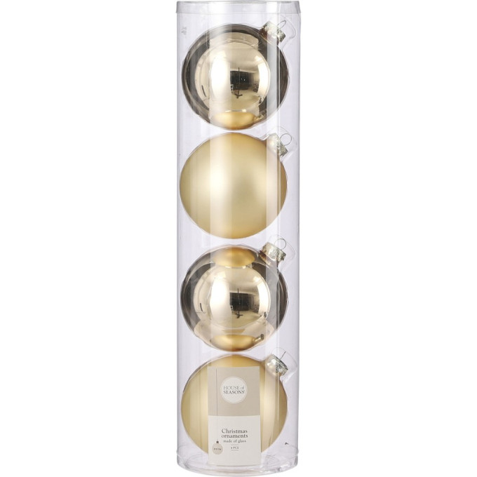 Набор шаров HOUSE OF SEASONS, ø 10 см, 4 шт., шампань 85361